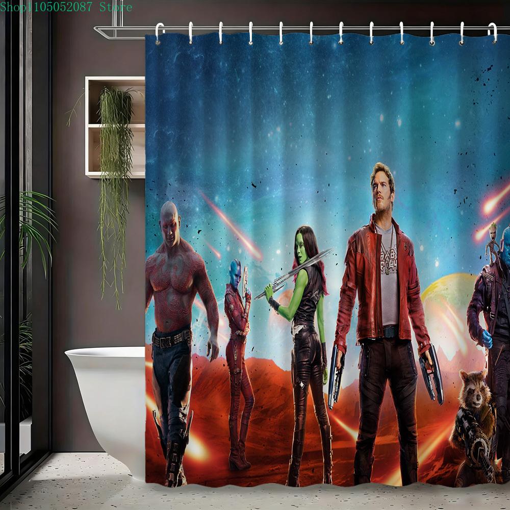 Star-Lord Guardians Of The Galaxy Space Battle Waterproof Shower Curtain For Bathroom Decor