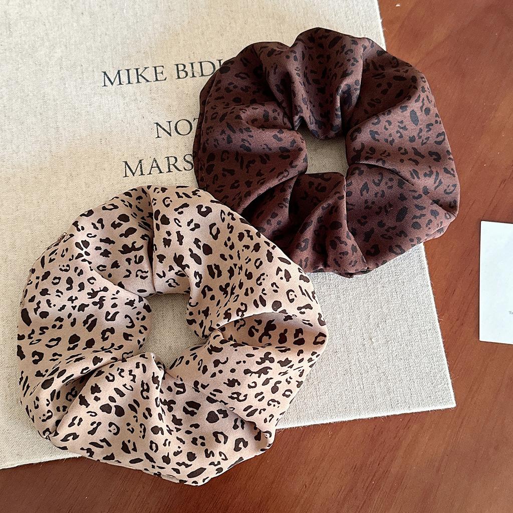 Extra-large Leopard Print Braided Hair Band for Early Autumn. New Style, Sweet and Cool. Low Ponytail Hair String with A Headband.