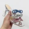 Fashion Clearance!!! Bling Bling Crystals Bowknot Women Sandals Fashion Summr High Heels Mules Slides High Quality Female Shoes
