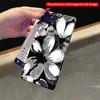 2DFlat Samsung Phone Case Monochrome Floral Pattern Phone Case Applicable To Galaxy S22 S23 S24 S25ULTRA S26 A12 A13 A14 A15 A16