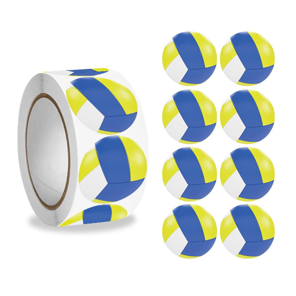 1000 Stickers/piece, 1 Inch, Football, Basketball, Ball Games, School Reward Label Stickers, Sports Party Decoration Stickers, Sports Theme Stickers
