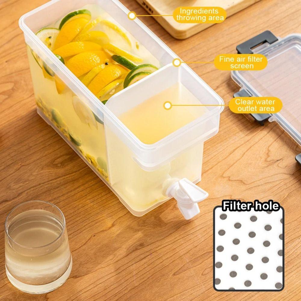 3.5/6L Konvice na studenou vodu s kohoutkem Průhledná džusová nádoba Nová lednicová konvice na studenou vodu Léto
