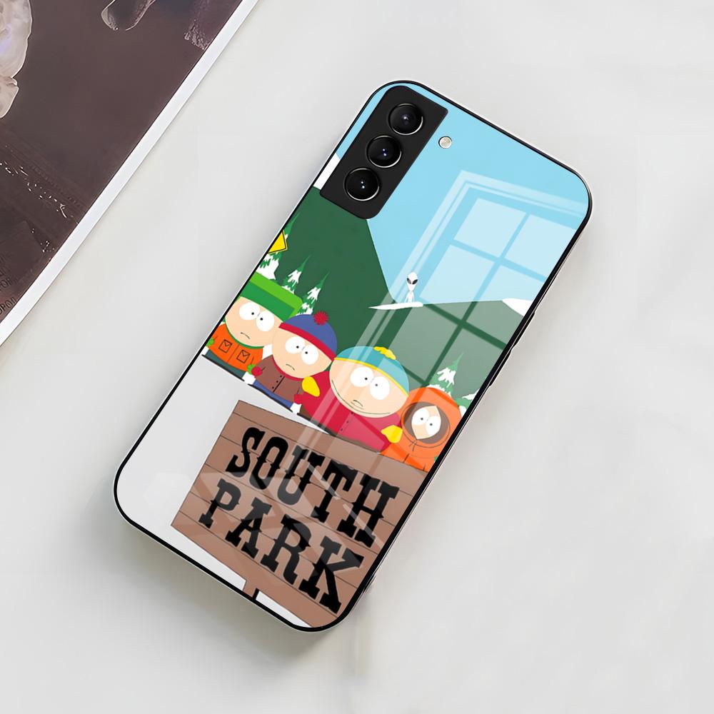 Funny S-South P-Park Phone Case For Samsung A56 A36 A26 A16 A15 A25 A35 A55 A14 A34 A24 A54 Glass Case