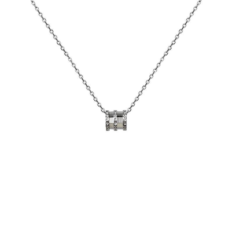 S925 sterlingsølv halskjede lite midje halskjede ins trend mote bil blomst sirkel feminin kragebeinskjede