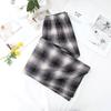 Women's Summer Plaid Trousers Loose Elastic High-Waist Wide-Leg Pants