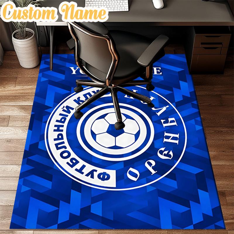 Custom Name Football Club Orenburg Emblem Rug Office Rug Chair Mat Non Slip Carpet Rugs for Bedrooms Dining Room Living Room Home Decor gifts