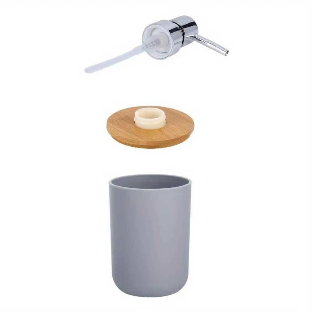 Refillable Bamboo Soap Dispenser Plastic Pump Bath Lotion Pump Jar Hand Sanitizer Bottle  Kitchen