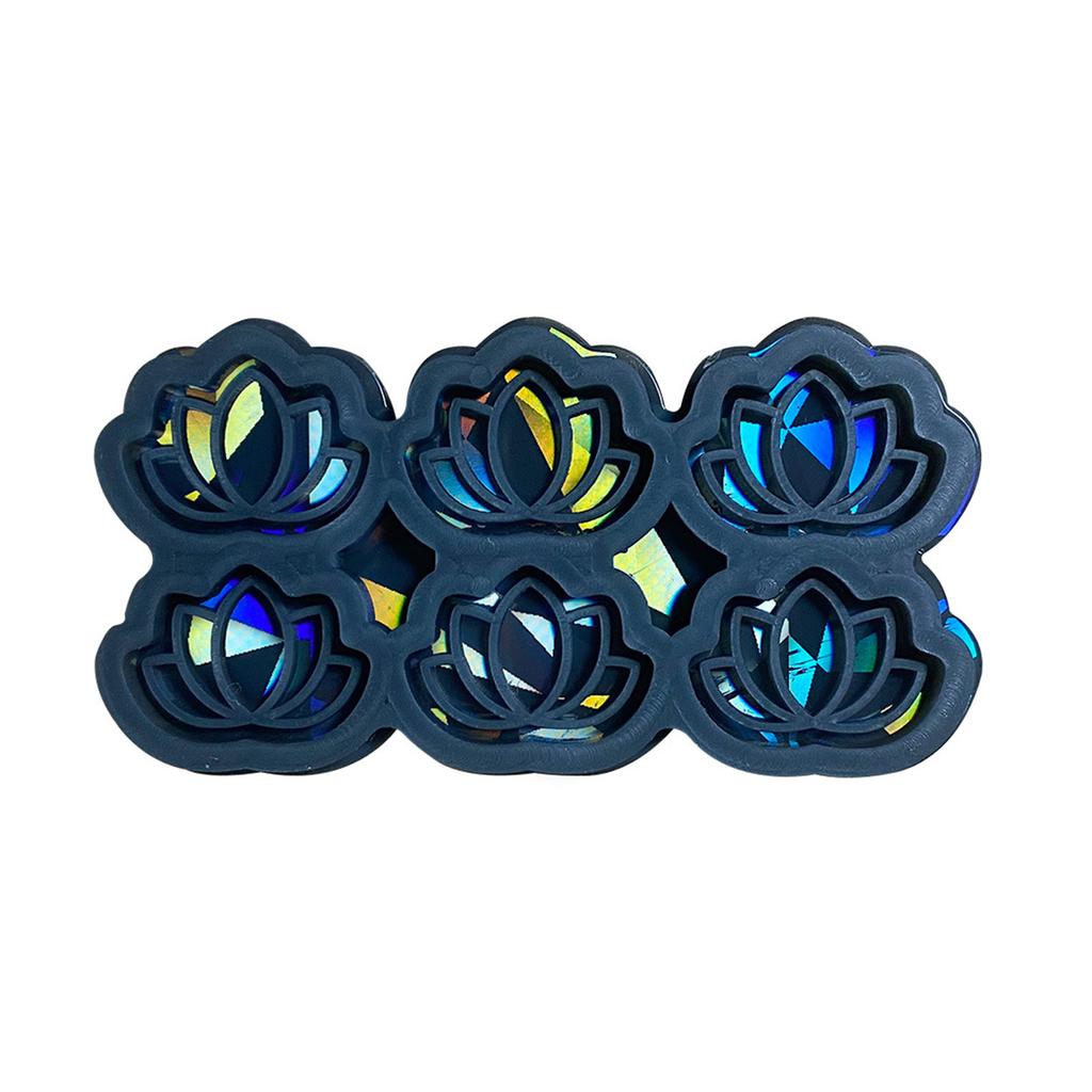 Holographische Silikonformen Licht und Schatten Blume Resin-Formen Ohrring Anhänger Form für Schlüsselanhänger Schmuckherstellung Werkzeug
