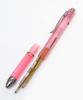3 Mecha Japan Clear Pen Mechanical Recycled Cowhide Leather Mini Notebook Cover (2-Color + Pencil) Set, Pink, T23-LS022P-B-CL3M-P