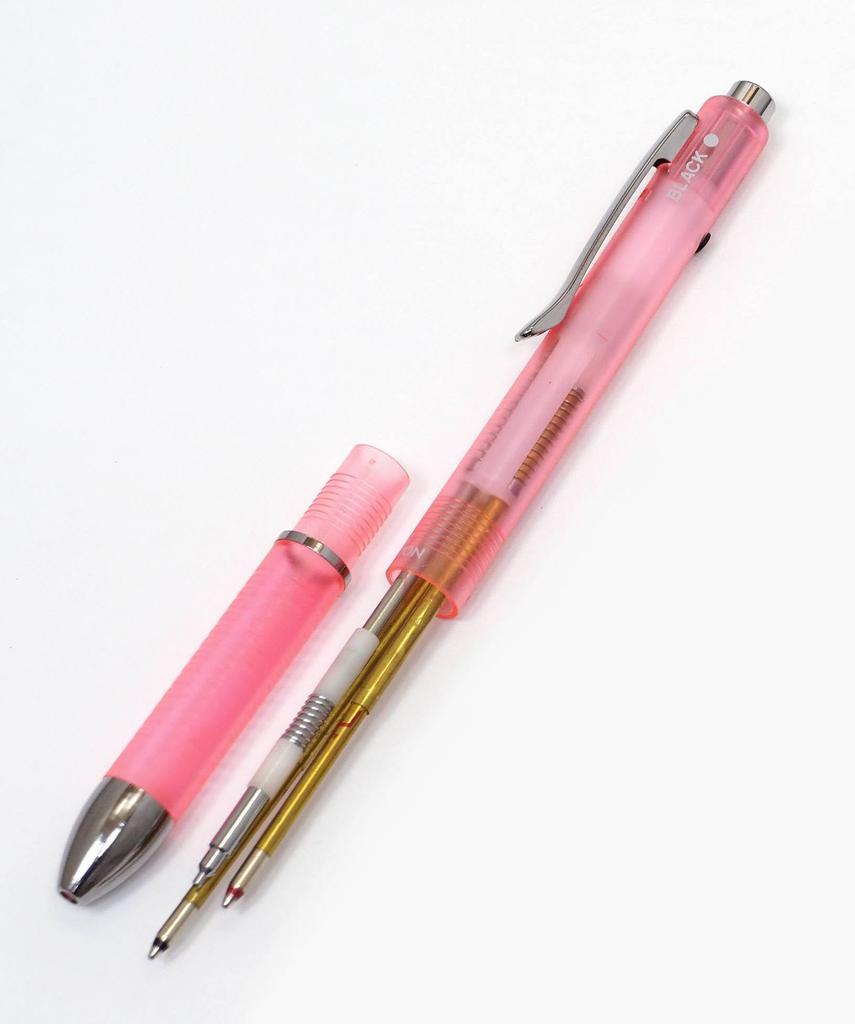 3 Mecha Japan Clear Pen Mechanical Recycled Cowhide Leather Mini Notebook Cover (2-Color + Pencil) Set, Pink, T23-LS022P-B-CL3M-P