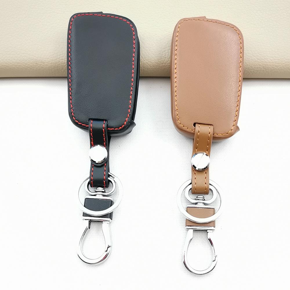 For Vw Volkswagen Golf 7 Mk7 Tiguan Mk2 For Seat Ateca Leon Fr 2 Ibiza For Skoda Octavia A7 Leather Car Key Case Cover
