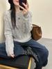 Women Autumn Winter Loose Knitted Sweater Soft Warm Long Sleeve Solid Color Casual Oversized Pullover Daily Streetwear Tops
