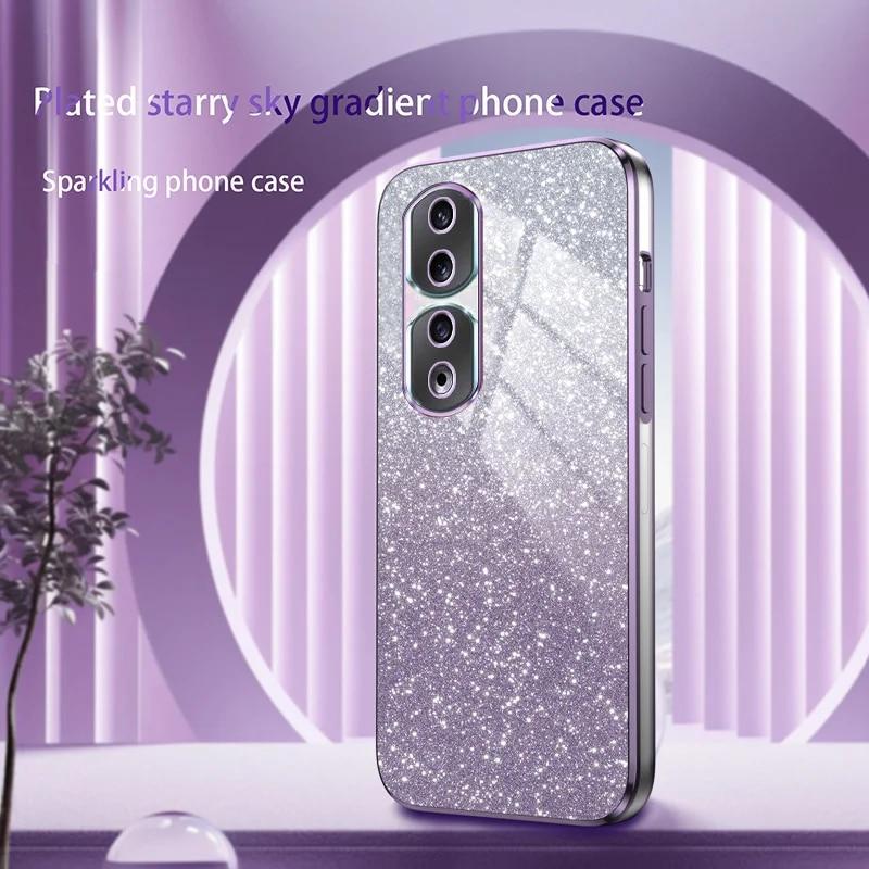 Πολυτελής θήκη Glitter Gradient για Huawei Honor 100 90 80 Pro 70 60 SE 50 9X X50 X50i X40 X30 X20 X9A Πίσω κάλυμμα σιλικόνης