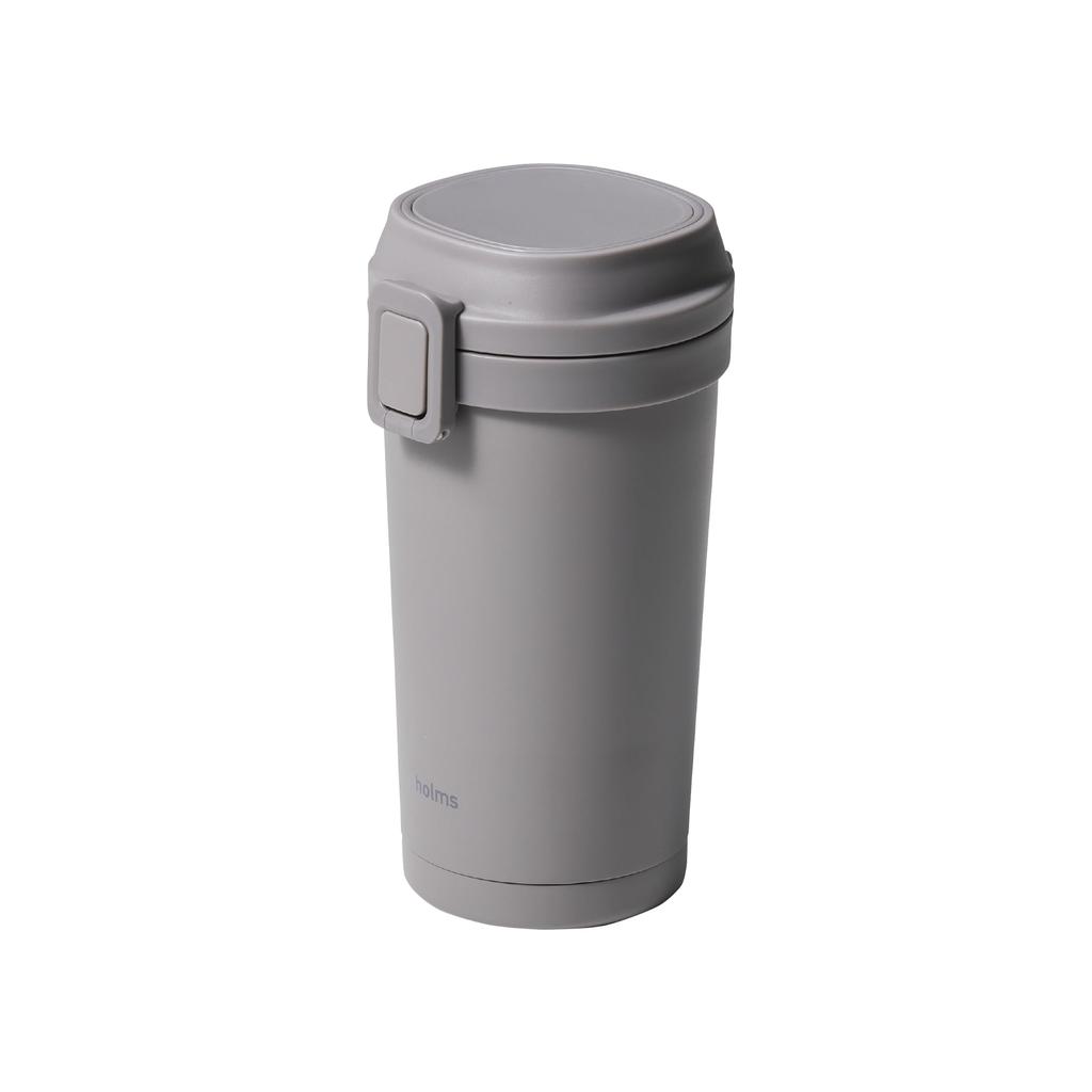 CB Japan 400ml Dark Gray Water Opening and Vacuum Tumbler 400 Bottle/Tumbler [Dishwasher Safe] One-Touch Closing, Insulated, Dual-Layer Construction,