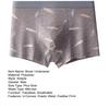 Men Boxer Underwear Slim Fit High Elasticity Feather Print Shorts Briefs Breathable Smooth U-Convex Elastic Mid-Waist Panties