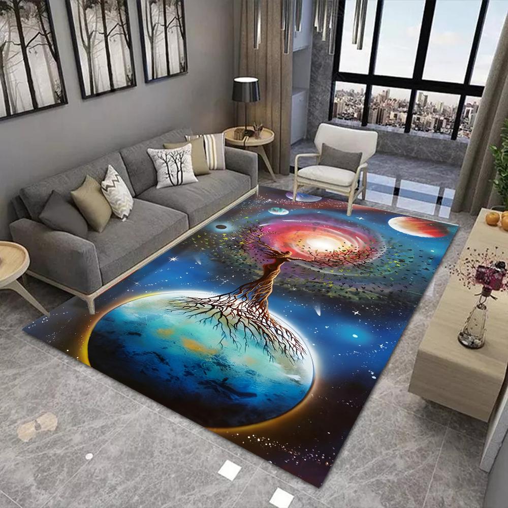 

Yoga Meditation Carpet Rainbow 7 Chakra Living Room Decoration Floor Mat Home Bedroom Non-slip Kitchen Rug Bath Washable Doormat 50X80cm