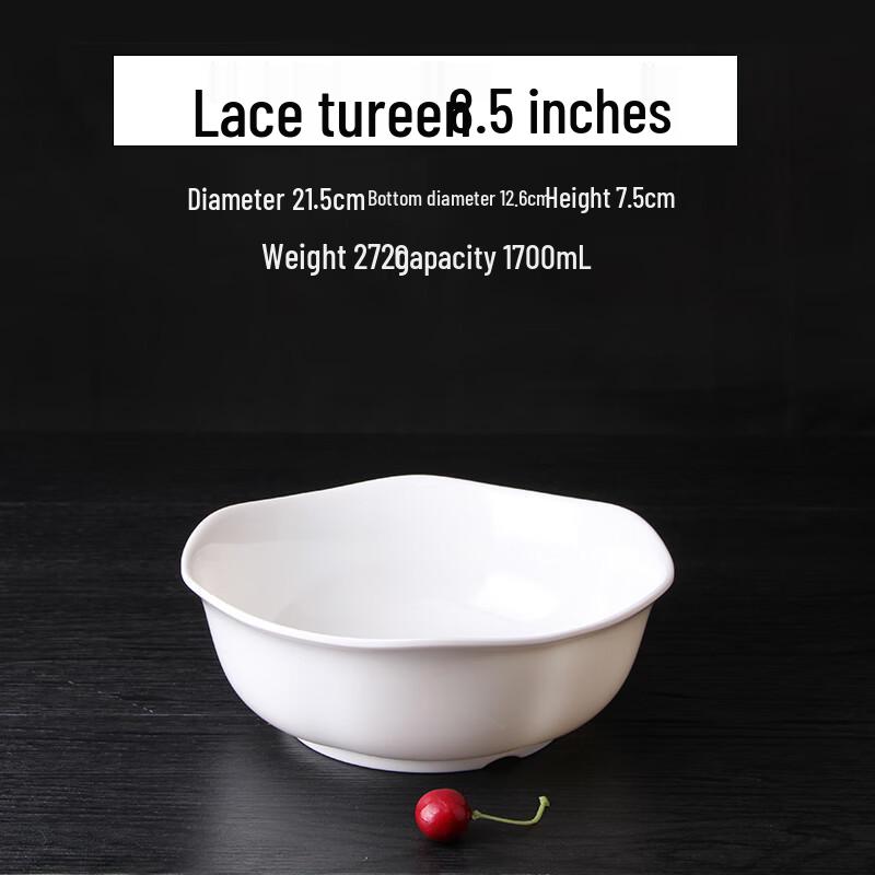 Qianxing A8 White Melamine Soup Bowls