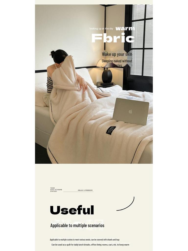 Plush Luxury Cotton Velvet Coral Blanket