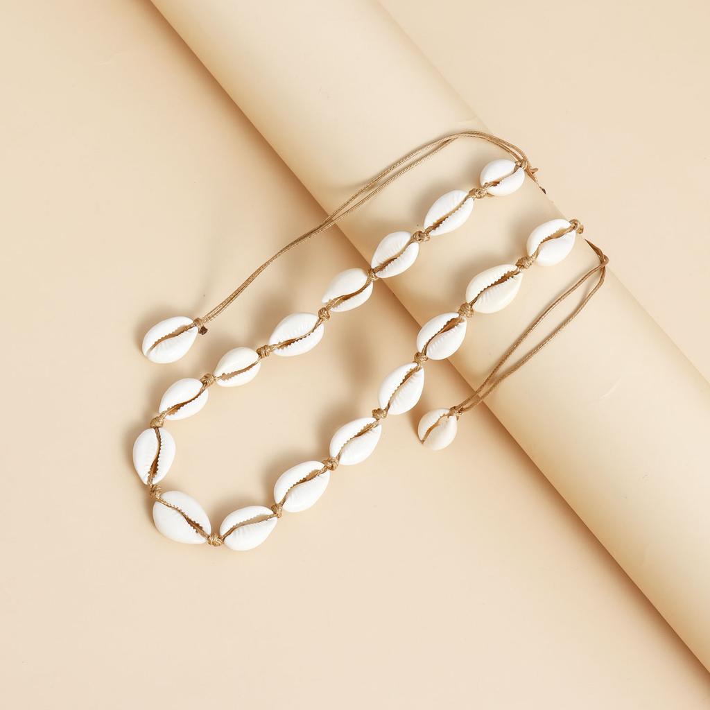 Accessories, Ocean Wind Shell Woven Necklace, Hawaiian Style Beach Series Shell Necklace Women