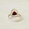 Triangle Shape Red Carnelian Statement Ring, 925 Sterling Silver Jewelry, Handmade Minimalist Boho Ring