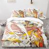 Japanese-Style Bedding Set Ukiyo-e Theme Comforter Cover Sea Wave Red Sun Pattern Decor Duvet Cover For Kids Teen King Full Size