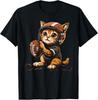 Cute Football Cat On Football Player T-Shirt Unisex T-Shirt