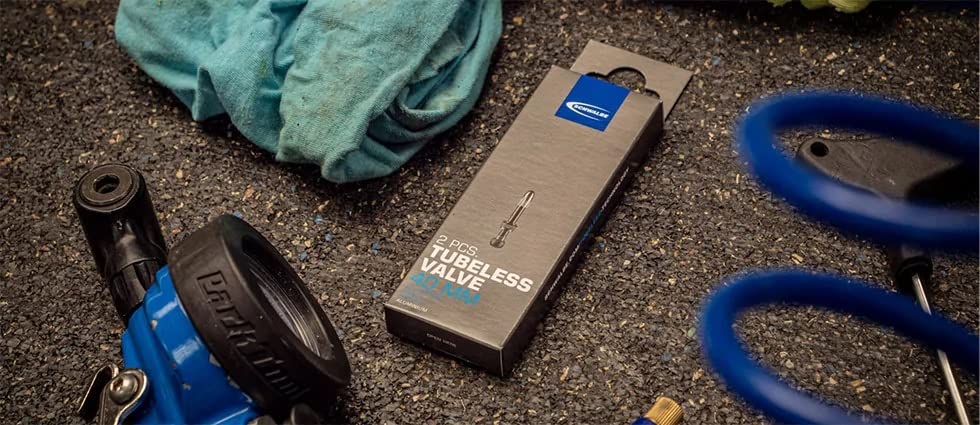 SCHWALBE Tubeless Valve 3472 (Genuine) for Bicycles, Black, 100mm Valve Length