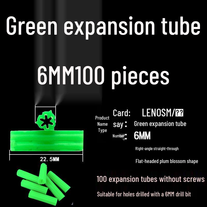 Plastic Expansion Tube: Round, Square, Triangle Wall Plug & Screw Set