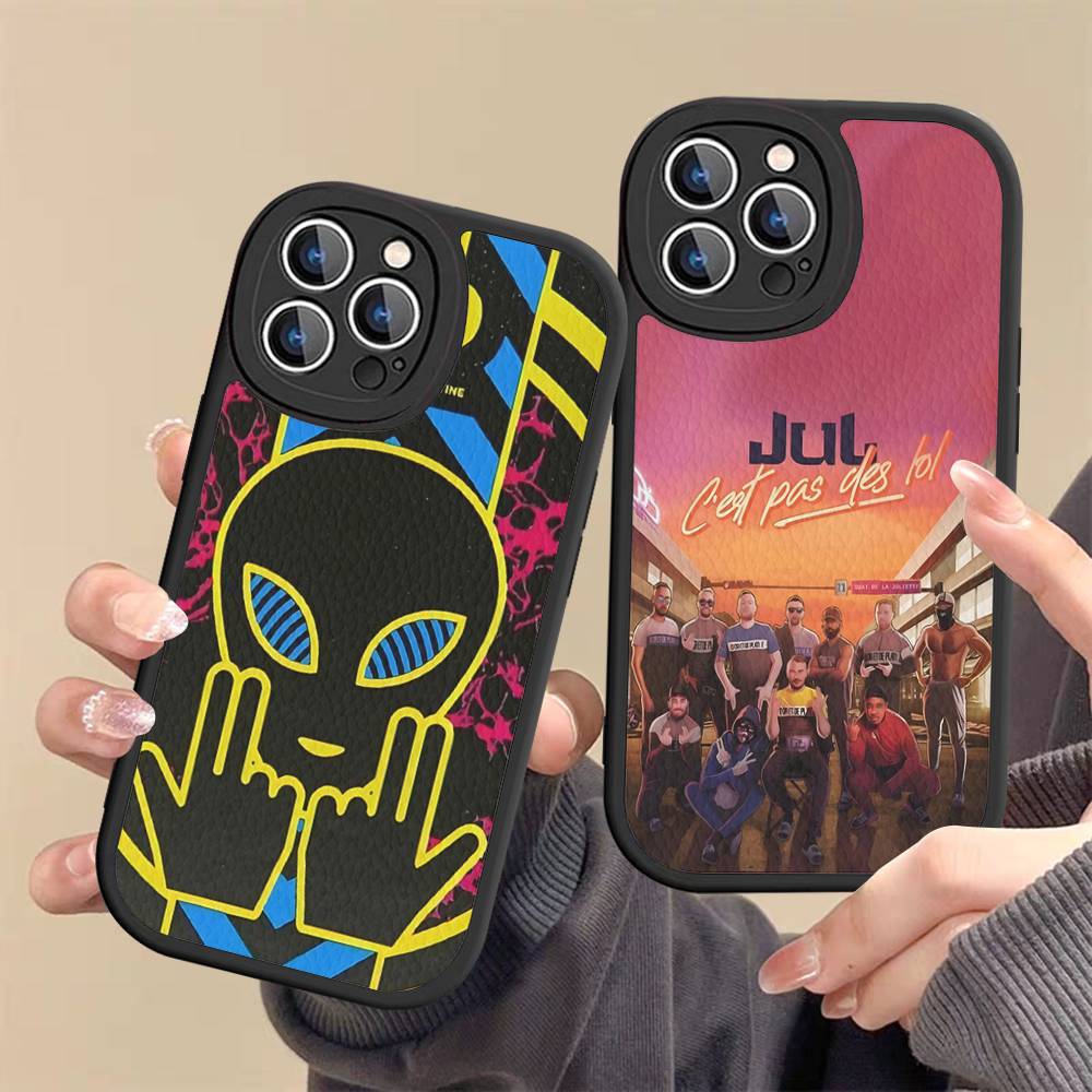 Rapper J-JuL C'est Pas Des Lol Phone Case For IPhone 16 15 14 13 12 11 Pro Max Plus Soft Leather Cover