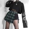 Jesenná mikina s potlačou draka s dlhým rukávom Kórejský módny pulóver Čierna Ležérne Gotické Streetwear mikiny