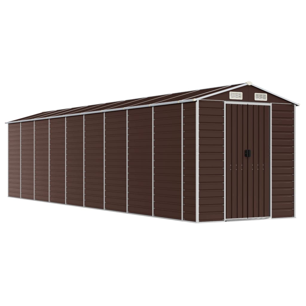 Garden Shed Brown 191 x 810 x 198 cm Galvanized Steel
