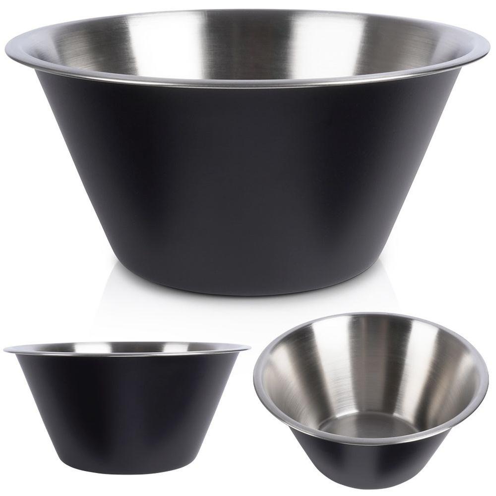 Black Steel Mixing Bowl 2L 22cm