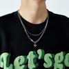 Starburst Double Layer Men's Necklace: Trendy, Light Luxury Hip Hop Style, Unisex Clavicle Chain