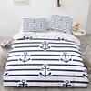 Ocean Spirit Duvet Cover Bedding Set King Queen Bed Linen With Pillowcase Bedclothes Nautical Ocean Anchor Bedding Sets