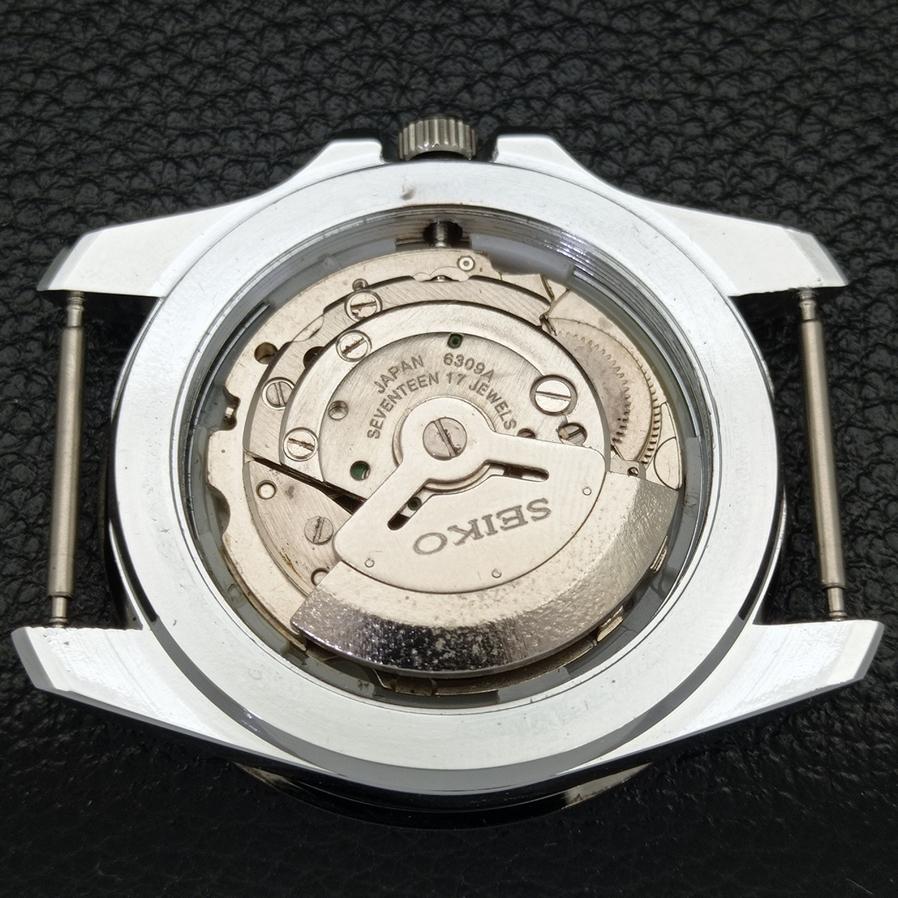 JAPAN SEIKO 5 HERRE AUTOMATISK 6309A OVERNYTTET BLACK DIAL WATCH a426510-2 RL-a426510