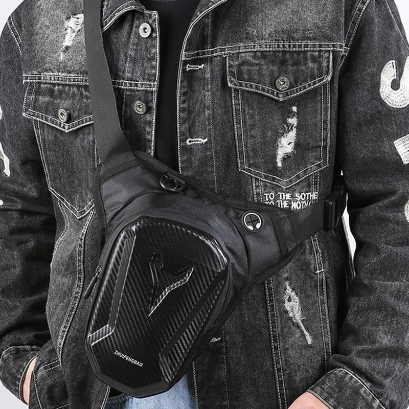 Motocyklowa Torba Boczna na Nogę Pvc Twarda Skorupa Outdoorowa Casualowa Torba na Pas Motocyklowa Portmonetka na Telefon Komórkowy Saszetka na Biodro