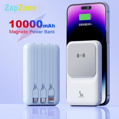 10000mAh Kablosuz Şarj Cihazı Taşınabilir Powerbank Harici Yedek Macsafe Manyetik Pil Paketi Güç Bankası iphone 12 13 14Pro Max
