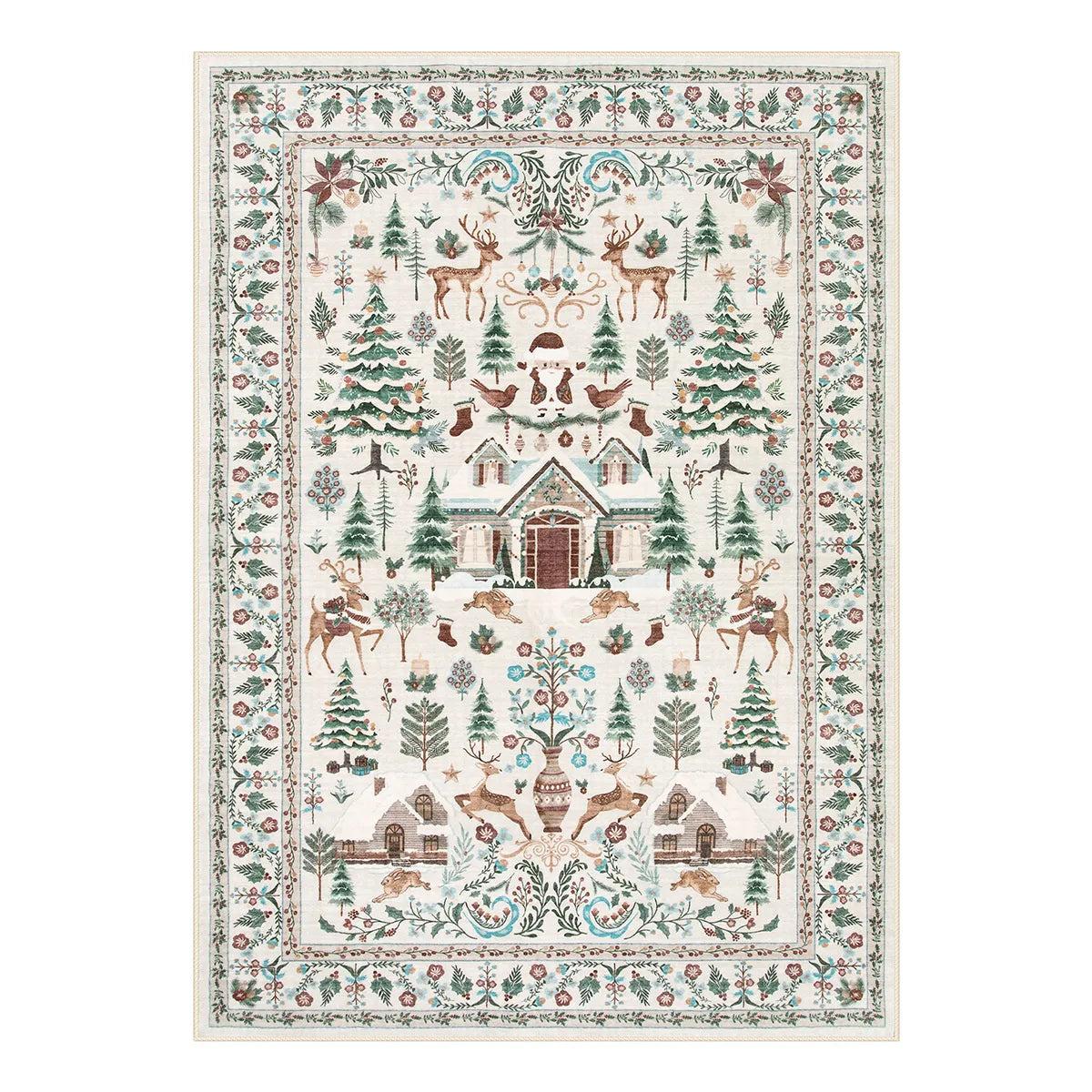 

Santa Claus Carpet Living Room Christmas Party Decoration Carpet Merry Christmas Entrance Doormat Living Room Bedroom Decor Rugs 40X60cm-16x24in