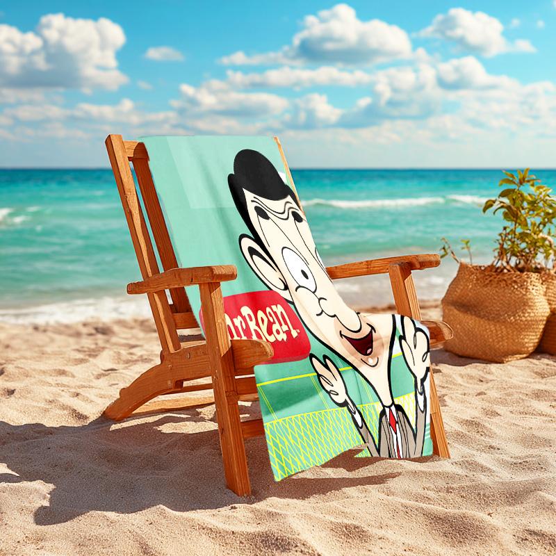 Mr Bean'S Adventures Beach Towel,quick Drying Absorbent Beach Toweloutdoor Sports Swimming Beach Towelsoft And Comfortable