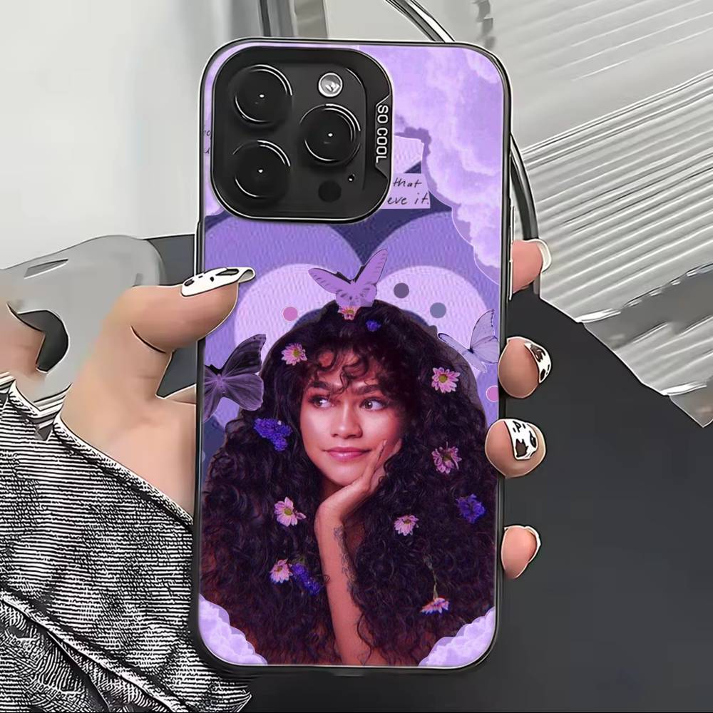 Z-Zendaya Hot Actress Phone Case For iPhone 17,16,15,14,13,12,11 Plus,Pro Max,XS,Colorful Silver Black Cover