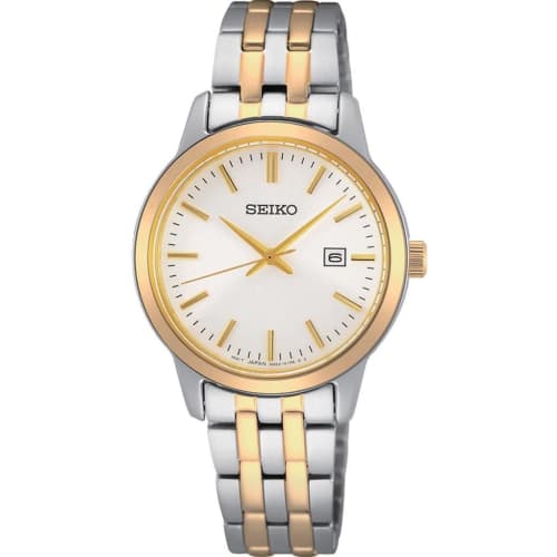 Seiko SUR410P1 Classic White Women's Analog Business Quartz Watch, Ships Internationally