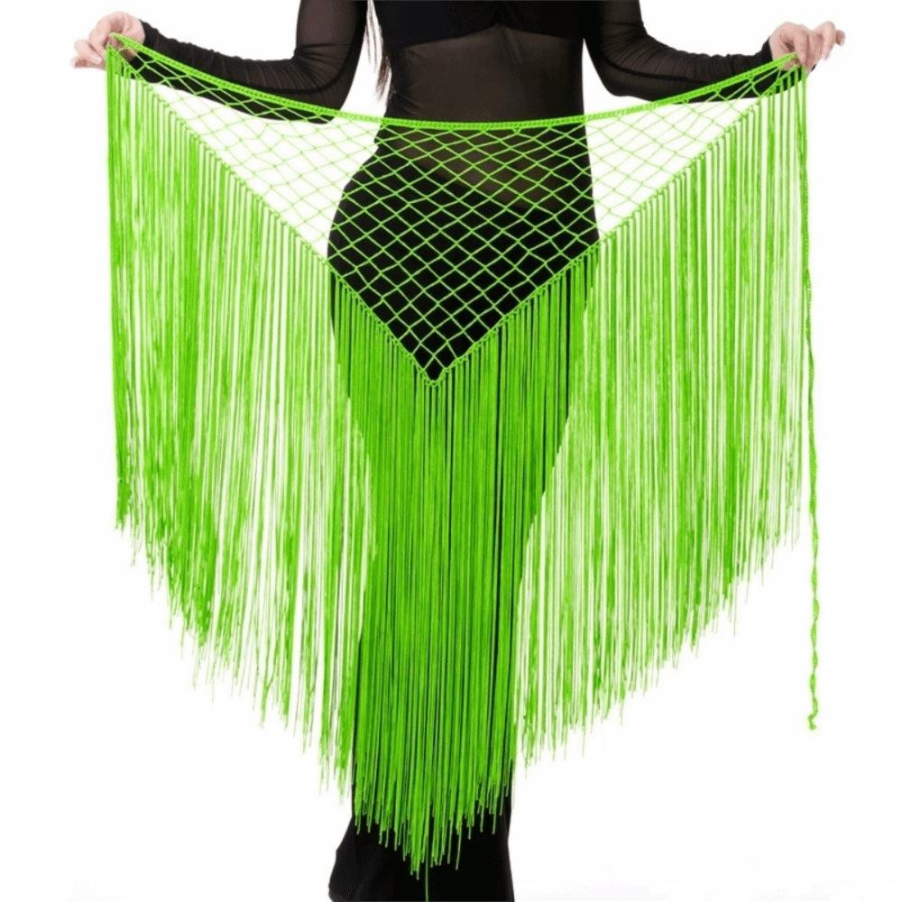 Hollow Dancing Waist Belt Long Tassel Belly Dance Waistband Sequin Waist Chain Dancer Accessories