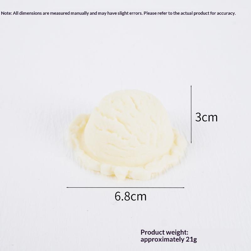 Simulation Ice Cream Ball Model Waterproof Lifelike Fake Sweet Cone Ornament for Window Display Home Kitchen Decor Photo Props