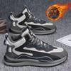 Cotton shoes men's 2025 summer new high-top velvet thickened leisure sports thick-soled warm and cold-resistant travel dad shoes