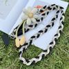 Detachable Flowers Phone Lanyard Cross-body Phone Woven Chain Crossbody Phone Charm  Activity