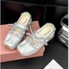 Women's Flat Bottom Mary Jane Shoes Butterfly Knot Ballet Style Sport Casual Sandals Hollow out Strap Design Summer Shoes
