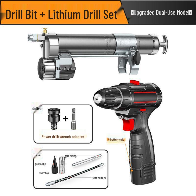 Rechargeable Electric Grease Gun, Drill & Wrench for Modified Agricultural Machinery & Harvester