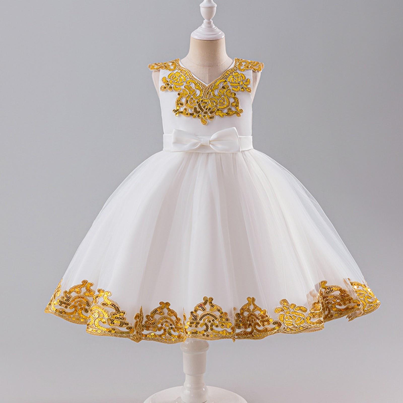 

Платье принцессы для девочек для выступления 110 белый