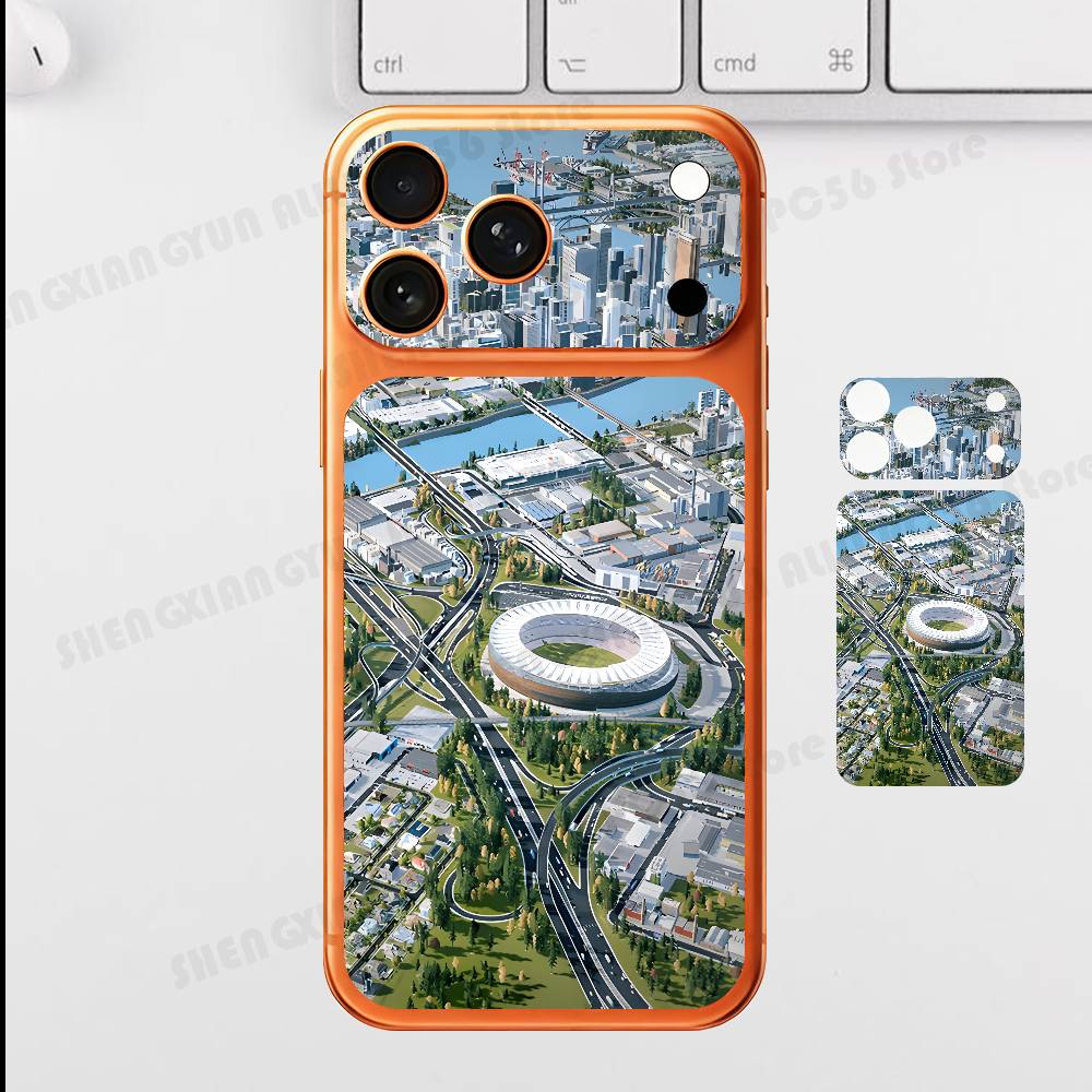 Skylines City For Iphone 17 Pro ProMax Back Protective Decorative Sticker Back Cover iPhone17pro