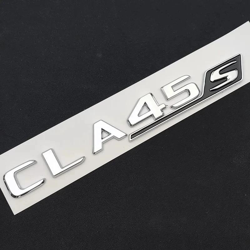 LWC1  3D ABS Car Letters For Mercedes CLA35 CLA45 AMG C117 W117 CLA45S C118 W118 Fender TURBO 4MATIC Emblem Logo Sticker Accessories